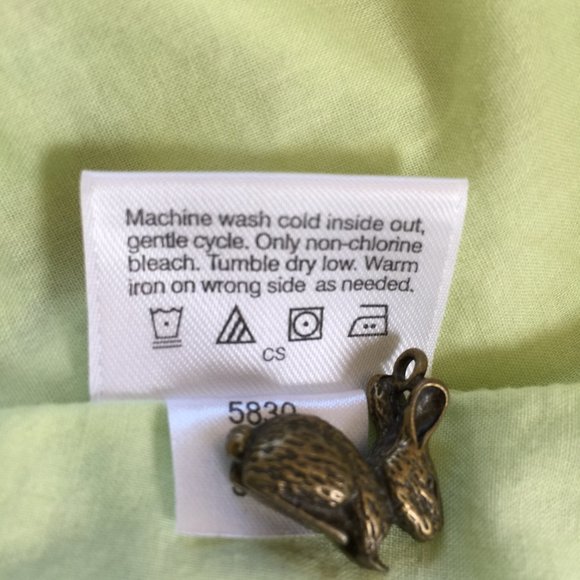 Hanna Andersson Green Cotton Sundress w Embroidered Flowers Sz 8P - Picture 4 of 6